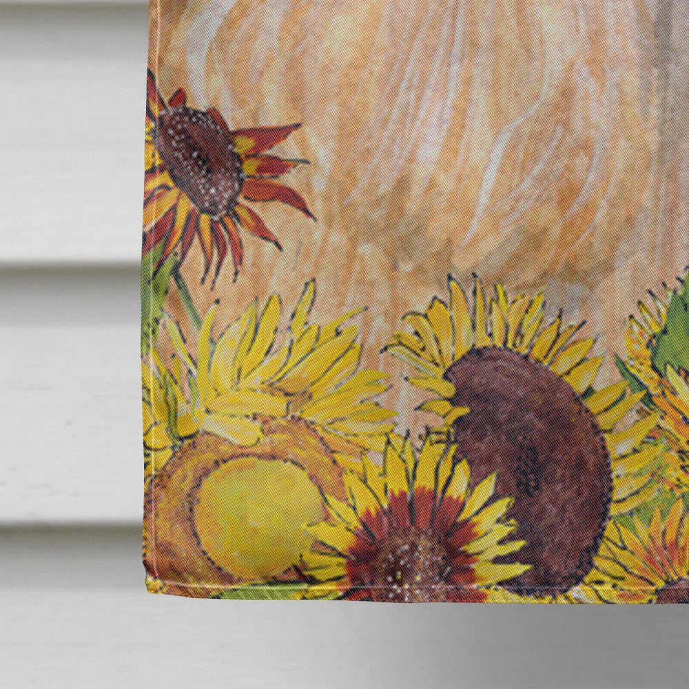 Cocker Spaniel in Summer Flowers House Flag 28x40 Porch Sleeve Pole Decorative Outside Yard Banner Artwork Wall Hanging, Polyester