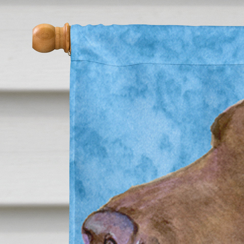 Field Spaniel in Summer Flowers House Flag 28x40 Porch Sleeve Pole Decorative Outside Yard Banner Artwork Wall Hanging, Polyester