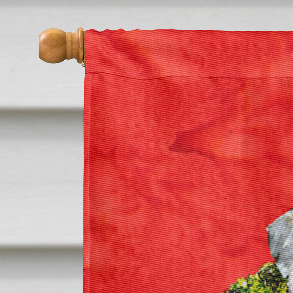 Wheaten Terrier Soft Coated Cristmas Wreath House Flag 28x40 Porch Sleeve Pole Decorative Outside Yard Banner Artwork Wall Hanging, Polyester