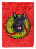 Australian Kelpie Cristmas Wreath House Flag 28x40 Porch Sleeve Pole Decorative Outside Yard Banner Artwork Wall Hanging, Polyester