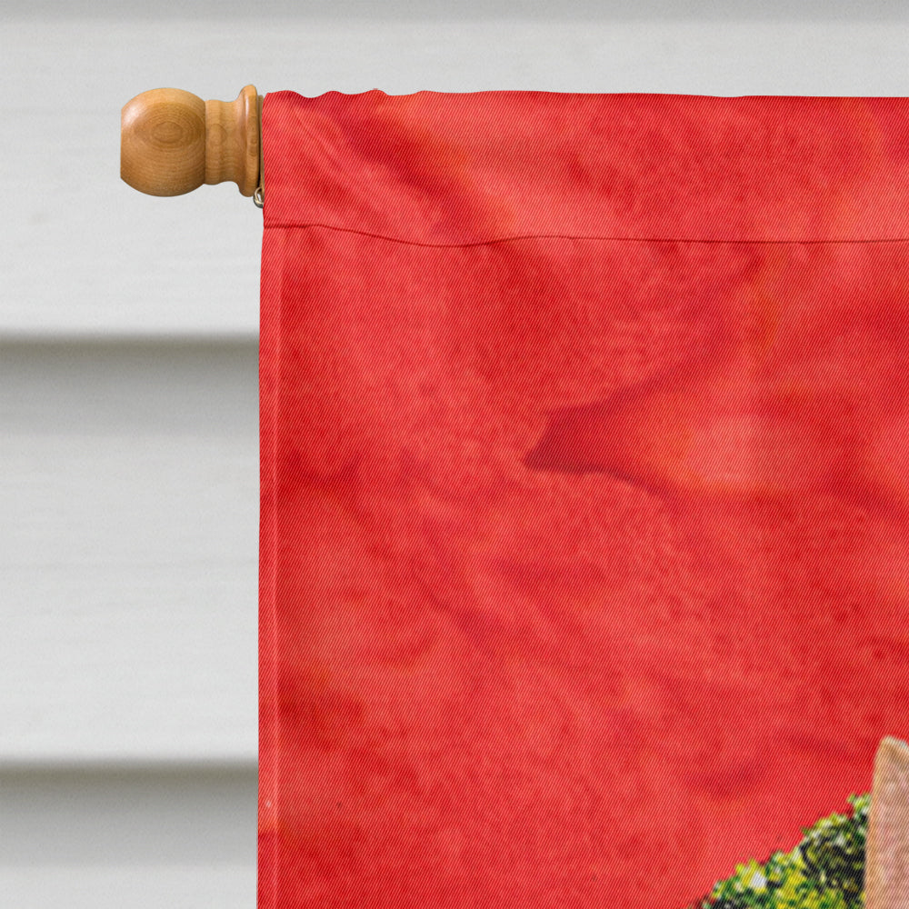 Norwich Terrier Cristmas Wreath House Flag 28x40 Porch Sleeve Pole Decorative Outside Yard Banner Artwork Wall Hanging, Polyester