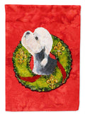Dandie Dinmont Terrier Cristmas Wreath House Flag 28x40 Porch Sleeve Pole Decorative Outside Yard Banner Artwork Wall Hanging, Polyester