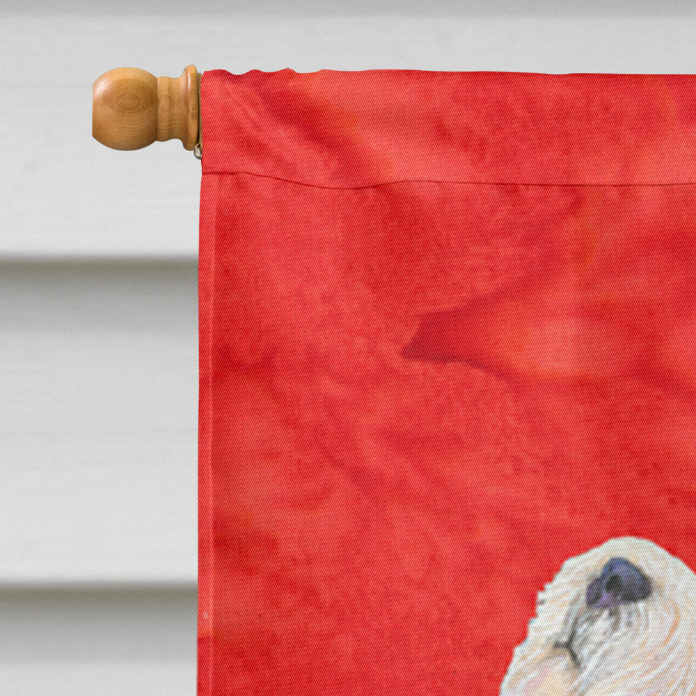 Dandie Dinmont Terrier Cristmas Wreath House Flag 28x40 Porch Sleeve Pole Decorative Outside Yard Banner Artwork Wall Hanging, Polyester