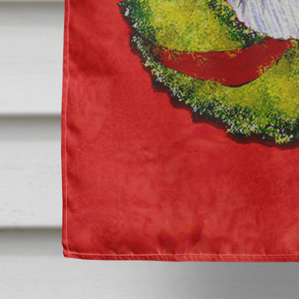 Papillon Cristmas Wreath House Flag 28x40 Porch Sleeve Pole Decorative Outside Yard Banner Artwork Wall Hanging, Polyester