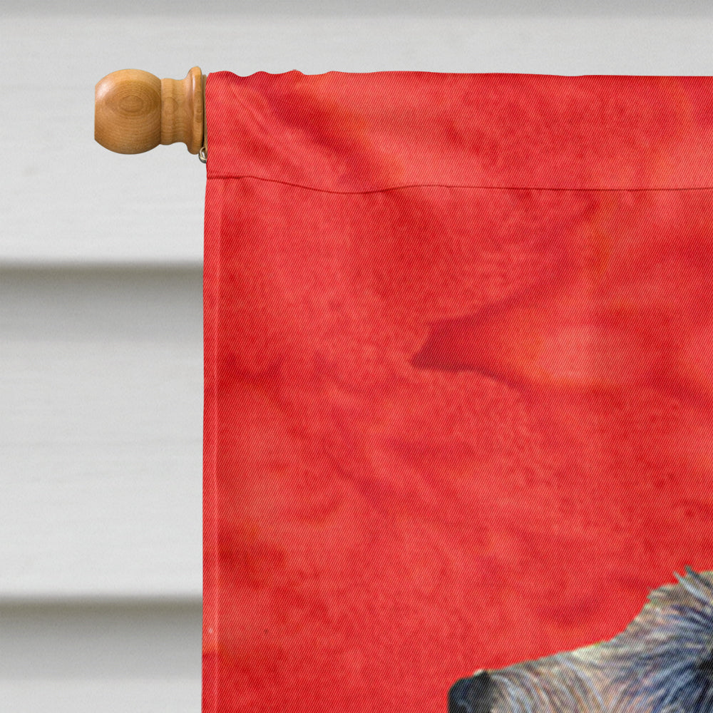 Irish Wolfhound Cristmas Wreath House Flag 28x40 Porch Sleeve Pole Decorative Outside Yard Banner Artwork Wall Hanging, Polyester