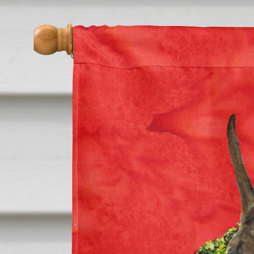 Brindle Boxer Cristmas Wreath House Flag 28x40 Porch Sleeve Pole Decorative Outside Yard Banner Artwork Wall Hanging, Polyester