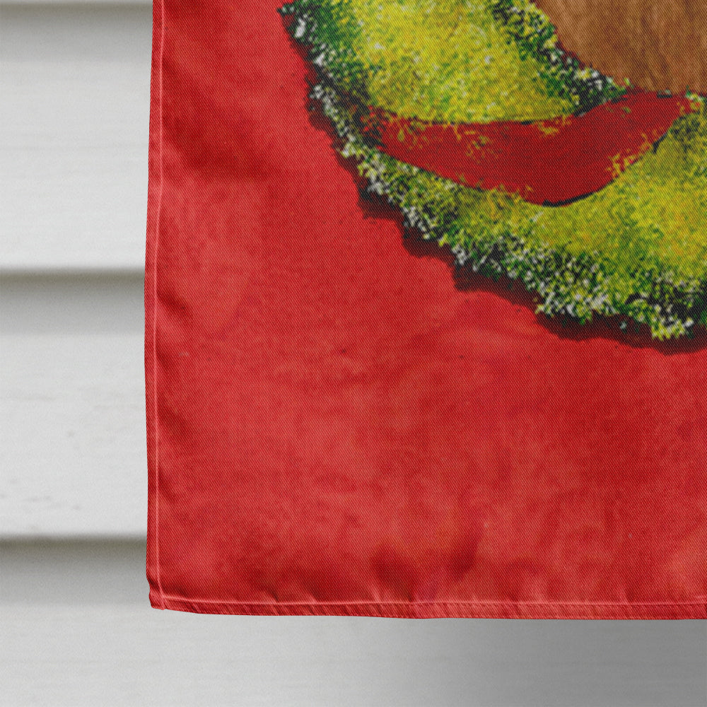 Sussex Spaniel Cristmas Wreath House Flag 28x40 Porch Sleeve Pole Decorative Outside Yard Banner Artwork Wall Hanging, Polyester