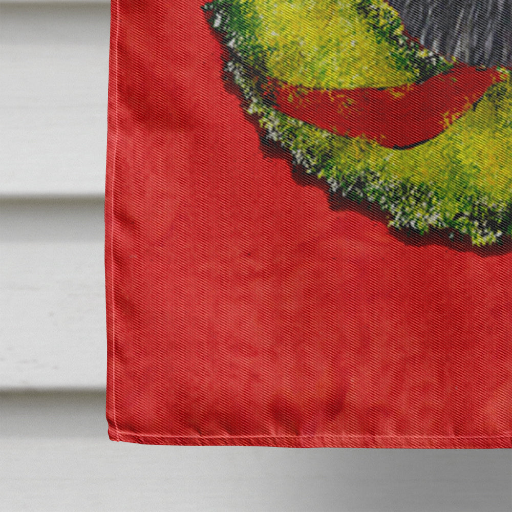 Affenpinscher Cristmas Wreath House Flag 28x40 Porch Sleeve Pole Decorative Outside Yard Banner Artwork Wall Hanging, Polyester
