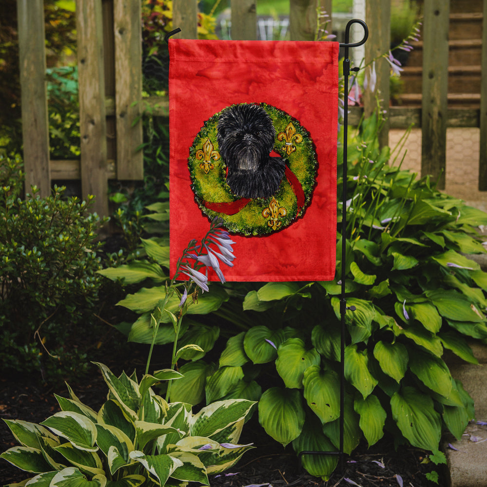 Affenpinscher Cristmas Wreath Garden Flag Mailbox Decorative Yard Banner Outside Patio Artwork for Flower Beds, Garden Size, Multicolor