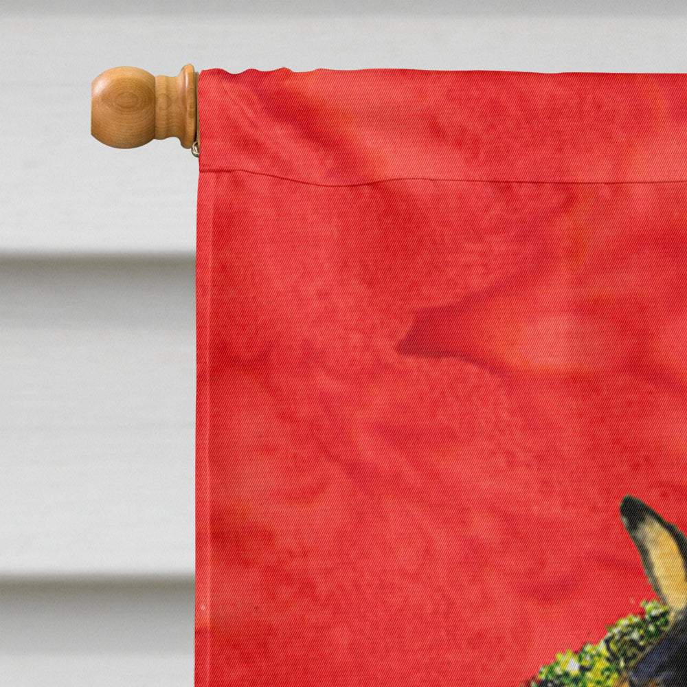 Basenji Cristmas Wreath House Flag 28x40 Porch Sleeve Pole Decorative Outside Yard Banner Artwork Wall Hanging, Polyester