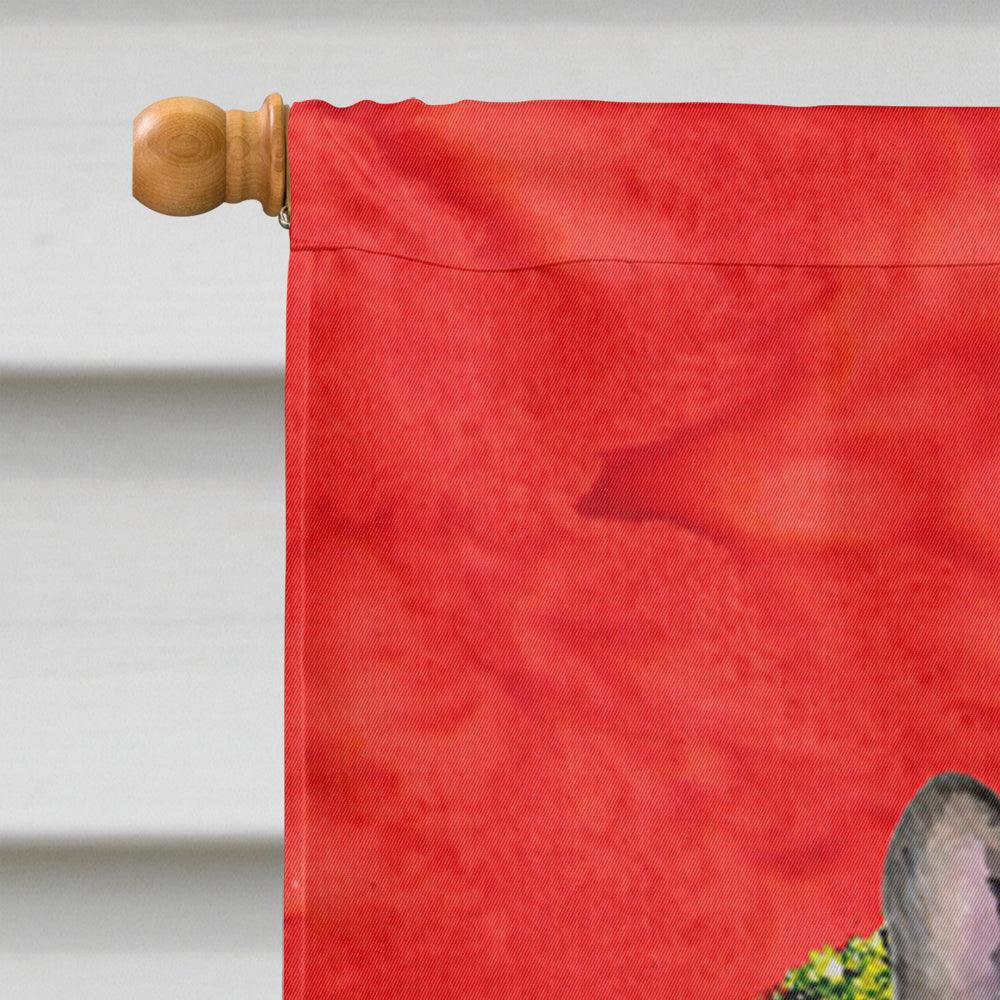 Brindle French Bulldog Cristmas Wreath House Flag 28x40 Porch Sleeve Pole Decorative Outside Yard Banner Artwork Wall Hanging, Polyester