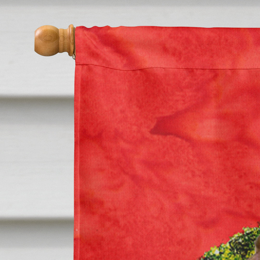Field Spaniel Cristmas Wreath House Flag 28x40 Porch Sleeve Pole Decorative Outside Yard Banner Artwork Wall Hanging, Polyester