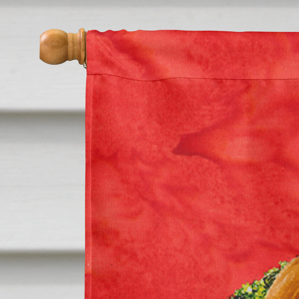 Cavalier Spaniel Cristmas Wreath House Flag 28x40 Porch Sleeve Pole Decorative Outside Yard Banner Artwork Wall Hanging, Polyester