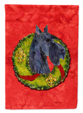 Scottish Terrier Cristmas Wreath House Flag 28x40 Porch Sleeve Pole Decorative Outside Yard Banner Artwork Wall Hanging, Polyester