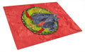 Scottish Terrier Cristmas Wreath Cutting Board Tempered Glass Kitchen Cutting Surface, Heat Resistant Chopping, Non-Slip Feet, Food Prep & Serving