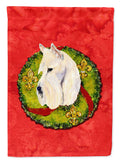 Curly Coated Retriever Cristmas Wreath House Flag 28x40 Porch Sleeve Pole Decorative Outside Yard Banner Artwork Wall Hanging, Polyester
