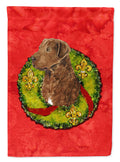 Scottish Terrier Cristmas Wreath House Flag 28x40 Porch Sleeve Pole Decorative Outside Yard Banner Artwork Wall Hanging, Polyester