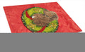 Scottish Terrier Cristmas Wreath Cutting Board Tempered Glass Kitchen Cutting Surface, Heat Resistant Chopping, Non-Slip Feet, Food Prep & Serving