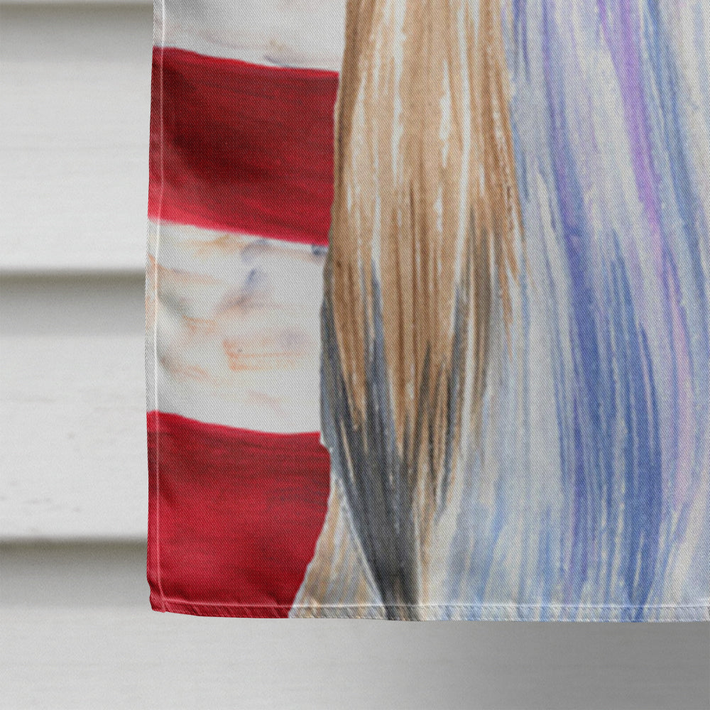 USA American Flag with Shih Tzu House Flag 28x40 Porch Sleeve Pole Decorative Outside Yard Banner Artwork Wall Hanging, Polyester