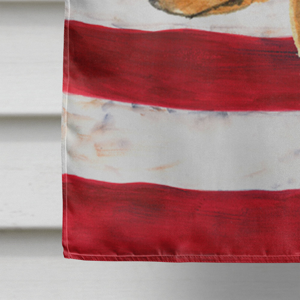USA American Flag with Min Pin House Flag 28x40 Porch Sleeve Pole Decorative Outside Yard Banner Artwork Wall Hanging, Polyester