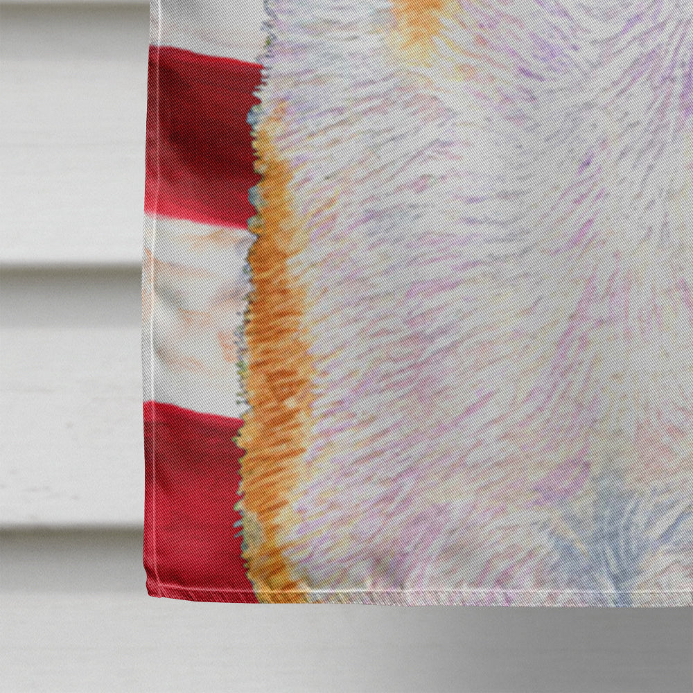 USA American Flag with Collie Smooth House Flag 28x40 Porch Sleeve Pole Decorative Outside Yard Banner Artwork Wall Hanging, Polyester