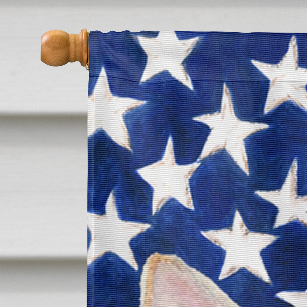 USA American Flag with Chihuahua House Flag 28x40 Porch Sleeve Pole Decorative Outside Yard Banner Artwork Wall Hanging, Polyester