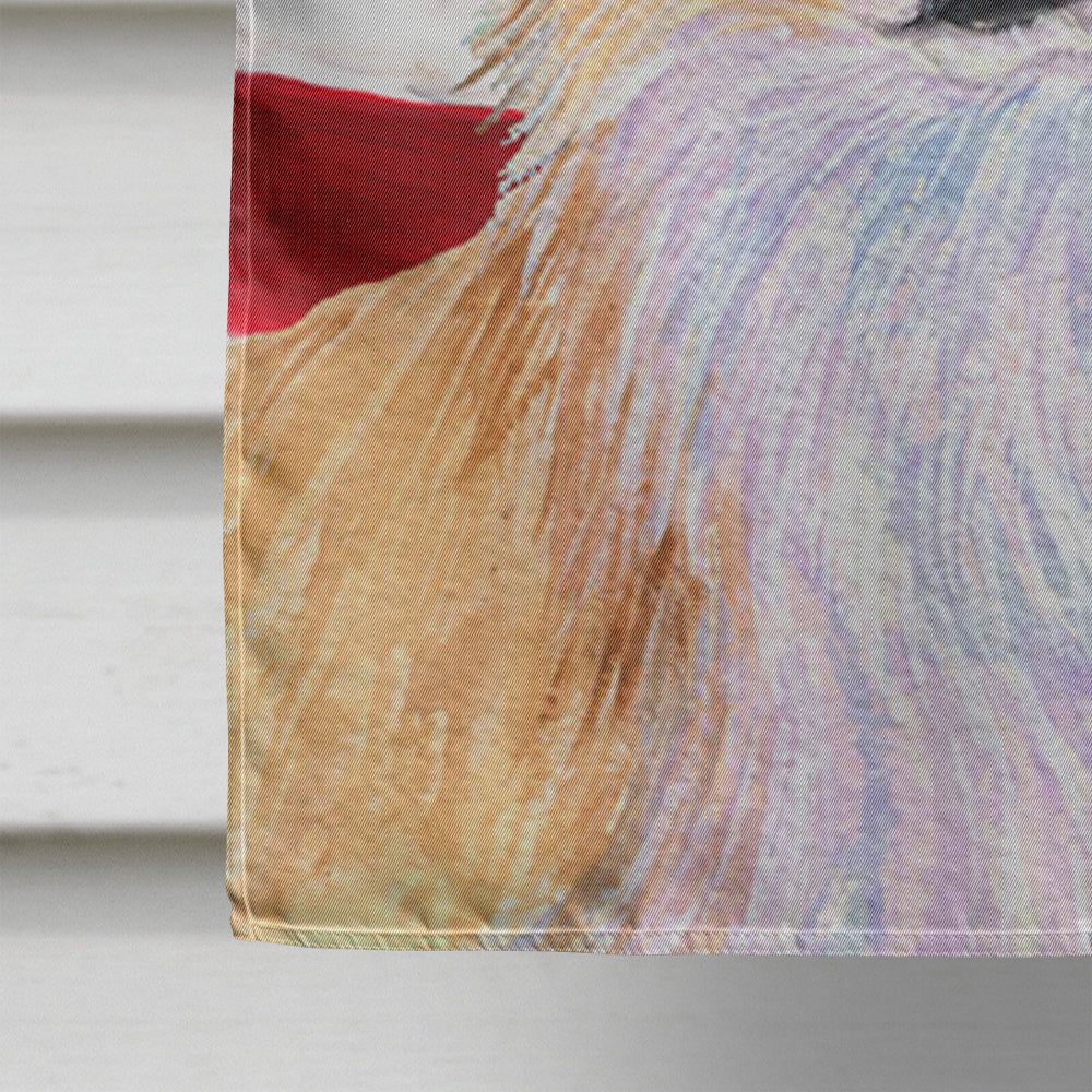 USA American Flag with Chihuahua House Flag 28x40 Porch Sleeve Pole Decorative Outside Yard Banner Artwork Wall Hanging, Polyester