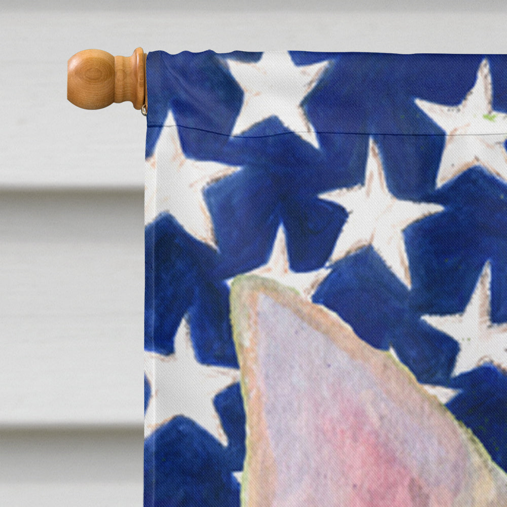 USA American Flag with Chihuahua House Flag 28x40 Porch Sleeve Pole Decorative Outside Yard Banner Artwork Wall Hanging, Polyester