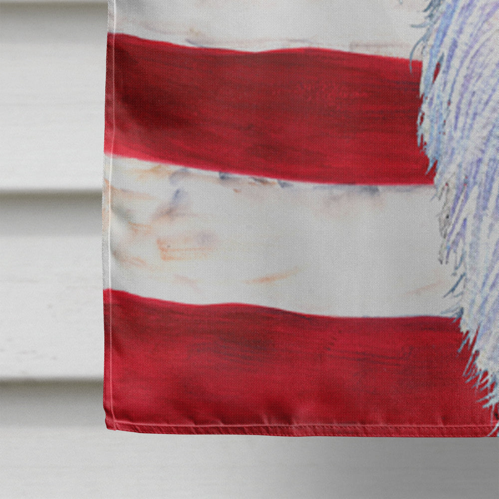 USA American Flag with Borzoi House Flag 28x40 Porch Sleeve Pole Decorative Outside Yard Banner Artwork Wall Hanging, Polyester