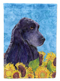 Cocker Spaniel in Summer Flowers House Flag 28x40 Porch Sleeve Pole Decorative Outside Yard Banner Artwork Wall Hanging, Polyester