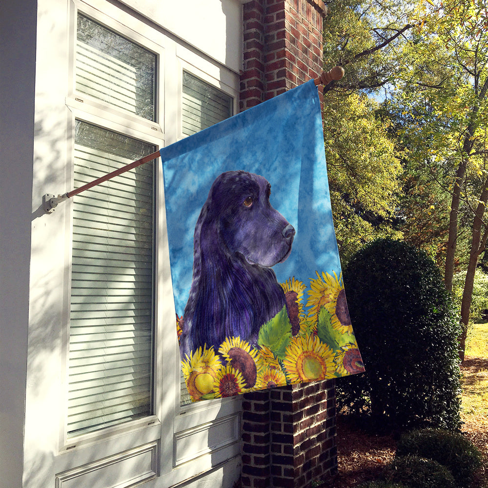 Cocker Spaniel in Summer Flowers House Flag 28x40 Porch Sleeve Pole Decorative Outside Yard Banner Artwork Wall Hanging, Polyester