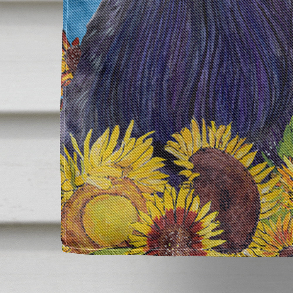 Cocker Spaniel in Summer Flowers House Flag 28x40 Porch Sleeve Pole Decorative Outside Yard Banner Artwork Wall Hanging, Polyester