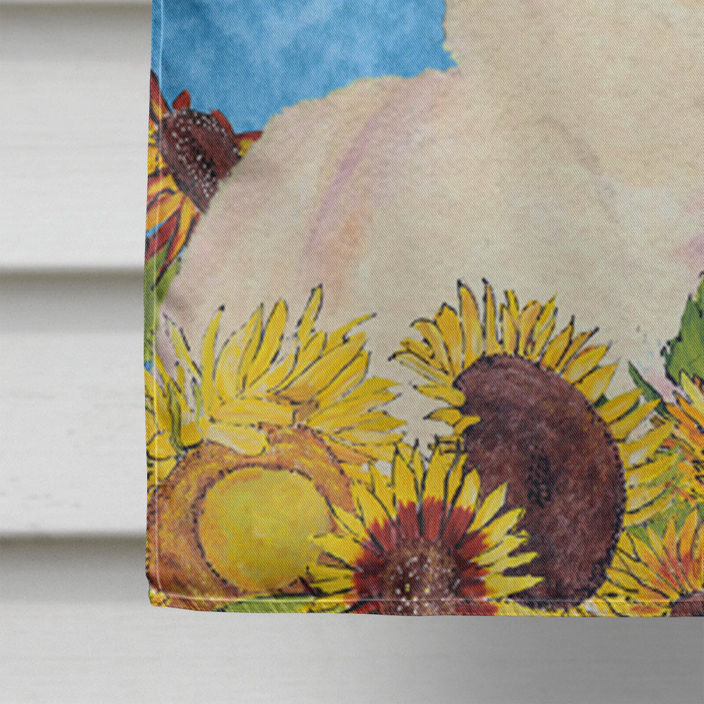 Chihuahua in Summer Flowers House Flag 28x40 Porch Sleeve Pole Decorative Outside Yard Banner Artwork Wall Hanging, Polyester