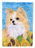 Chihuahua in Summer Flowers House Flag 28x40 Porch Sleeve Pole Decorative Outside Yard Banner Artwork Wall Hanging, Polyester