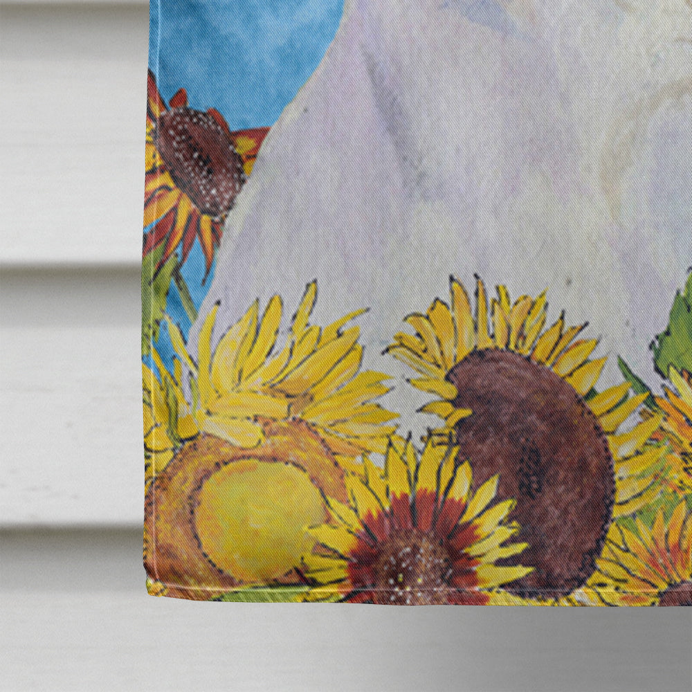 Chihuahua in Summer Flowers House Flag 28x40 Porch Sleeve Pole Decorative Outside Yard Banner Artwork Wall Hanging, Polyester