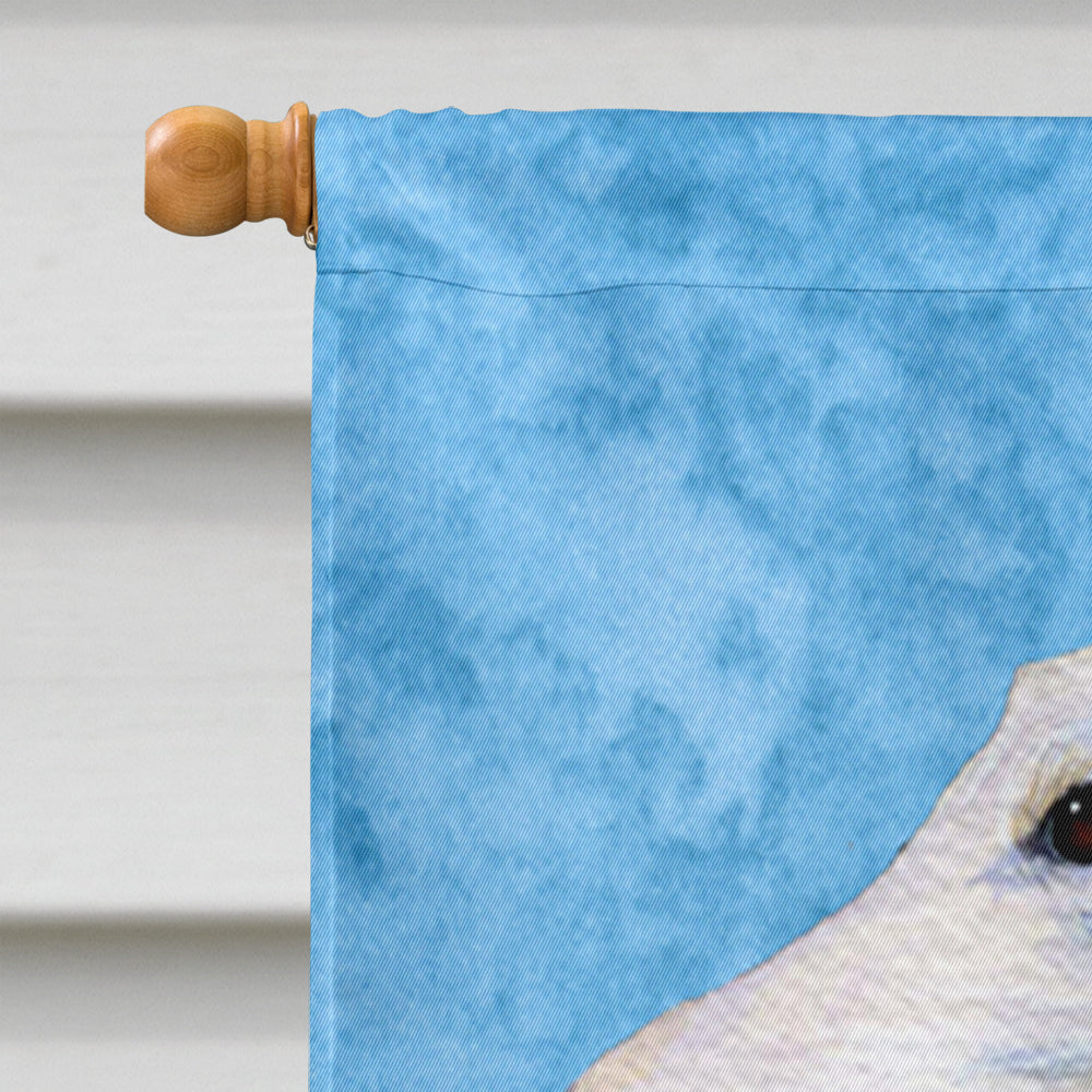 Borzoi in Summer Flowers House Flag 28x40 Porch Sleeve Pole Decorative Outside Yard Banner Artwork Wall Hanging, Polyester