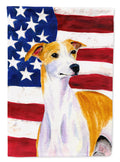 USA American Flag with Whippet House Flag 28x40 Porch Sleeve Pole Decorative Outside Yard Banner Artwork Wall Hanging, Polyester