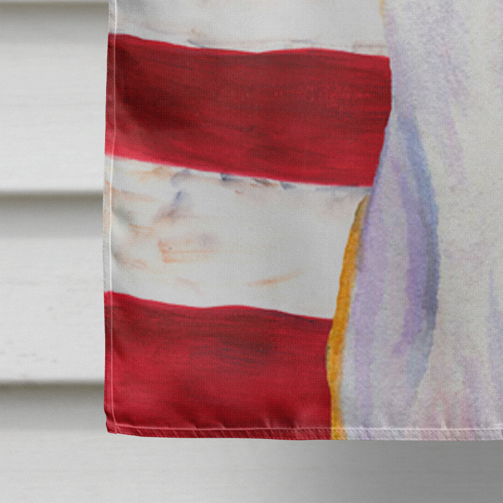 USA American Flag with Whippet House Flag 28x40 Porch Sleeve Pole Decorative Outside Yard Banner Artwork Wall Hanging, Polyester