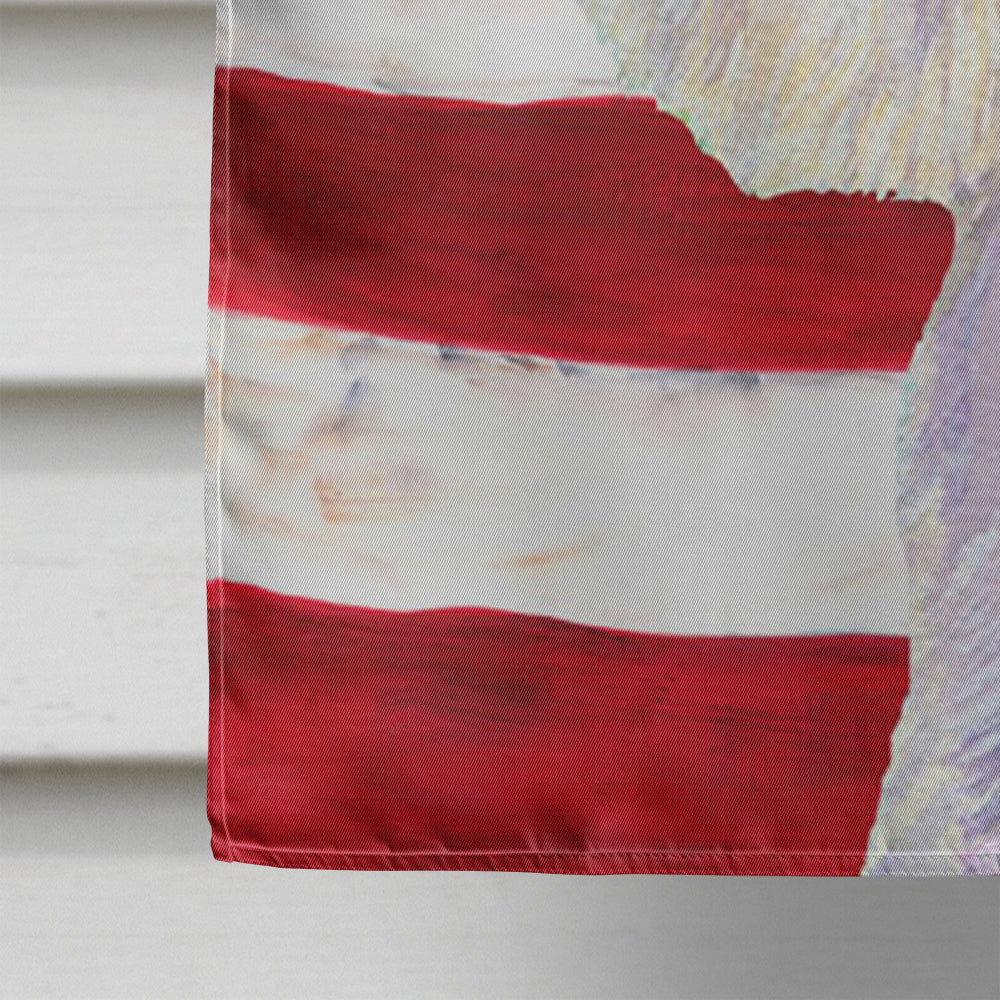USA American Flag with Westie House Flag 28x40 Porch Sleeve Pole Decorative Outside Yard Banner Artwork Wall Hanging, Polyester