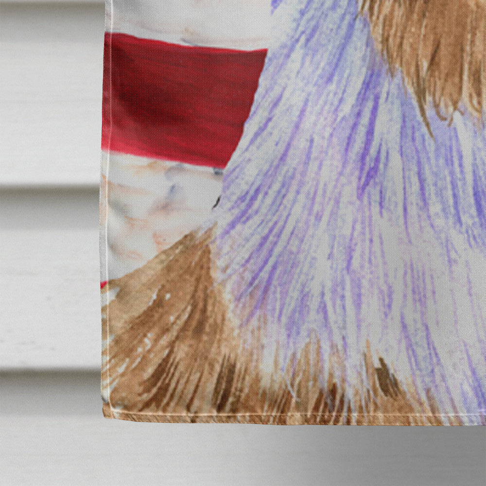 USA American Flag with Australian Shepherd House Flag 28x40 Porch Sleeve Pole Decorative Outside Yard Banner Artwork Wall Hanging, Polyester