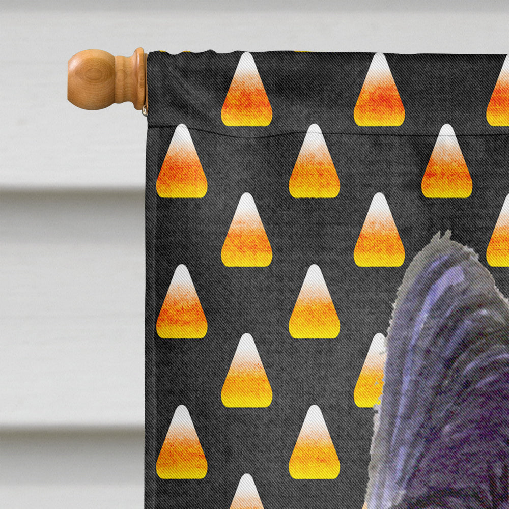 Skye Terrier Candy Corn Halloween Portrait House Flag 28x40 Porch Sleeve Pole Decorative Outside Yard Banner Artwork Wall Hanging, Polyester