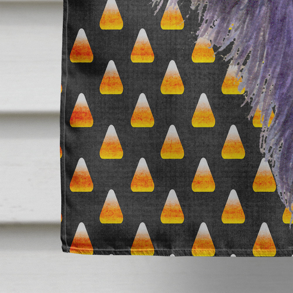 Skye Terrier Candy Corn Halloween Portrait House Flag 28x40 Porch Sleeve Pole Decorative Outside Yard Banner Artwork Wall Hanging, Polyester