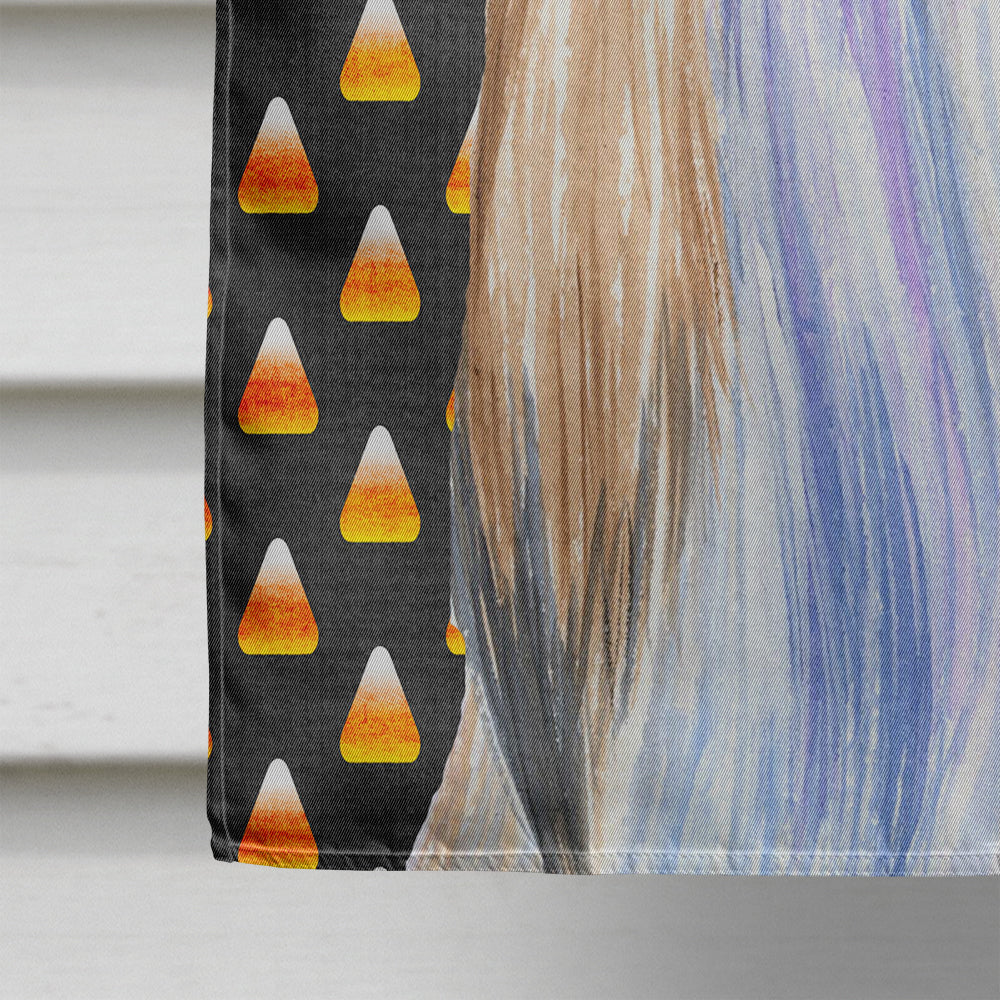 Shih Tzu Candy Corn Halloween Portrait House Flag 28x40 Porch Sleeve Pole Decorative Outside Yard Banner Artwork Wall Hanging, Polyester