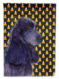 Cocker Spaniel Candy Corn Halloween Portrait House Flag 28x40 Porch Sleeve Pole Decorative Outside Yard Banner Artwork Wall Hanging, Polyester