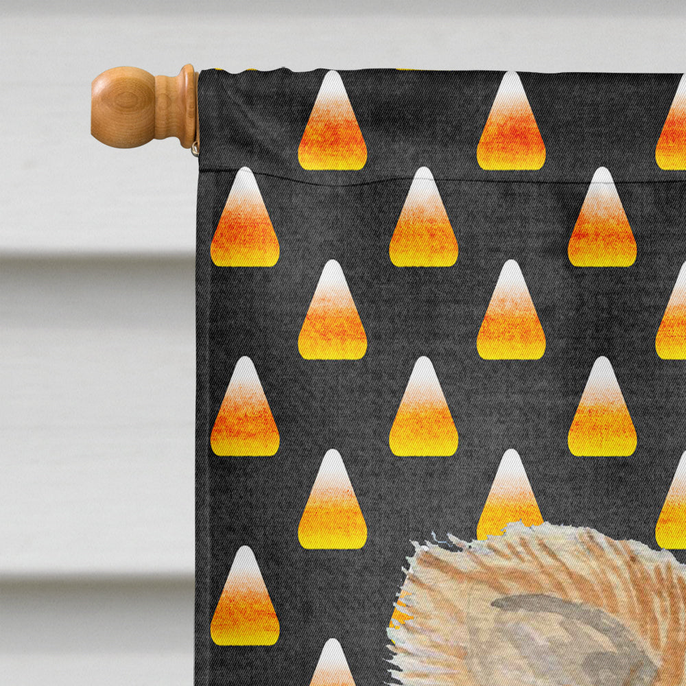 Chihuahua Candy Corn Halloween Portrait House Flag 28x40 Porch Sleeve Pole Decorative Outside Yard Banner Artwork Wall Hanging, Polyester