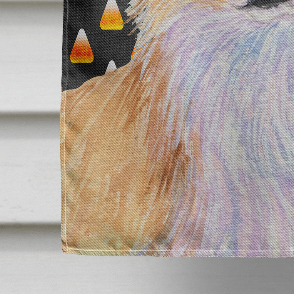 Chihuahua Candy Corn Halloween Portrait House Flag 28x40 Porch Sleeve Pole Decorative Outside Yard Banner Artwork Wall Hanging, Polyester