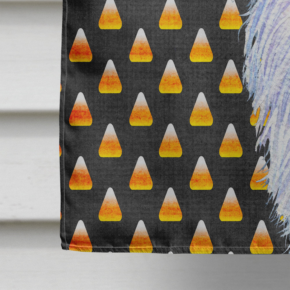 Borzoi Candy Corn Halloween Portrait House Flag 28x40 Porch Sleeve Pole Decorative Outside Yard Banner Artwork Wall Hanging, Polyester