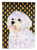 Maltese Candy Corn Halloween Portrait House Flag 28x40 Porch Sleeve Pole Decorative Outside Yard Banner Artwork Wall Hanging, Polyester