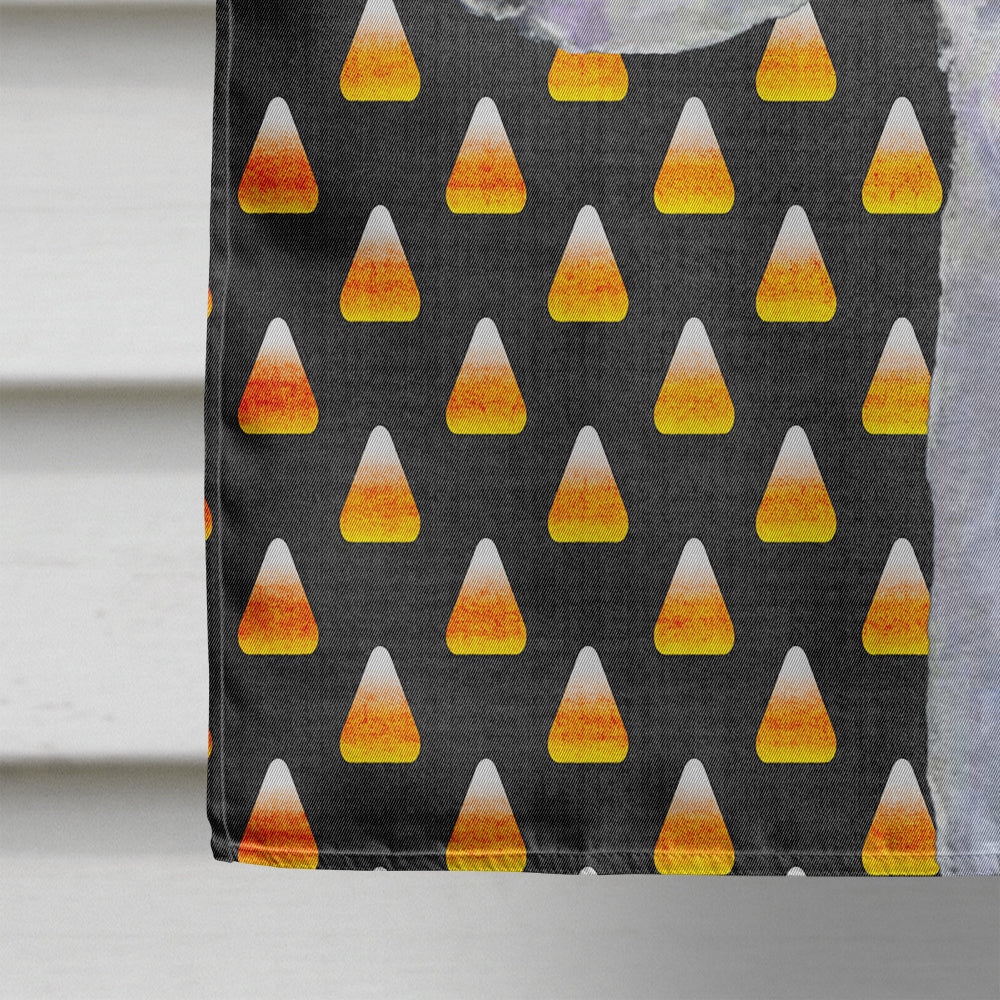 Bedlington Terrier Candy Corn Halloween Portrait House Flag 28x40 Porch Sleeve Pole Decorative Outside Yard Banner Artwork Wall Hanging, Polyester