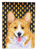 Corgi Candy Corn Halloween Portrait House Flag 28x40 Porch Sleeve Pole Decorative Outside Yard Banner Artwork Wall Hanging, Polyester